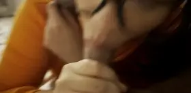 Velma enjoys giving me blowies in the time machine