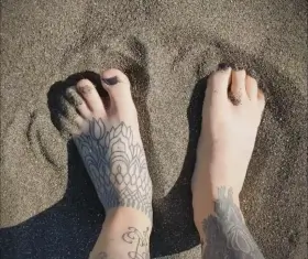 Watch me play in the sand at the beach