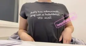 Even in the office I show off my tits