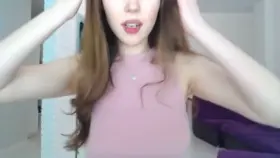 Angel Revealing Her Pink Nipples