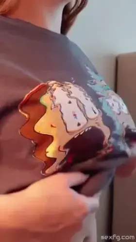 Black nails over pink nipples