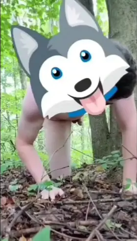 Puppy marking his territory in a public park [WS]