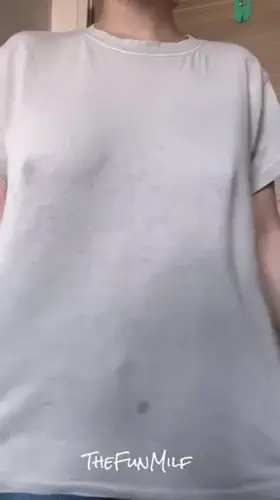 Can you see them through my shirt? [GIF]