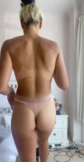 So sweaty this thong is see through...