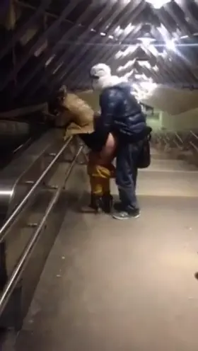 He fucks her in the street and someone walks by and gets upset!