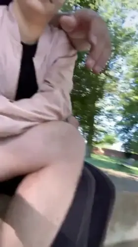 Just a day out in the park with my cock slave 😊