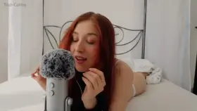 trish collins gives jerk off instruction while fucking her dildo