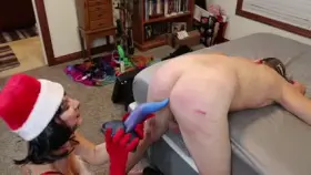 Mrs Santa Strapon For Her Cucky Elf!