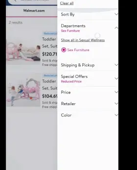 When shopping for sex toys on walmart.