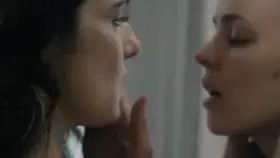 Super erotic lips-to-lips action between the 2 Rachels