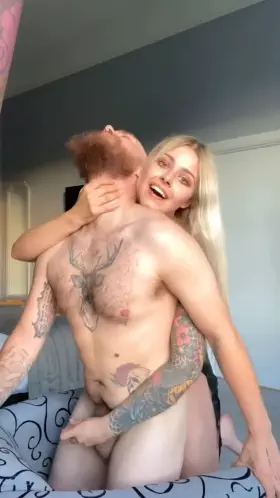 Showing her straight boy off