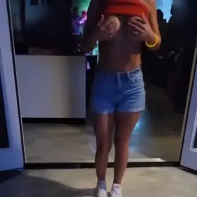 Oops! Got caught flashing my husband at the dance bar