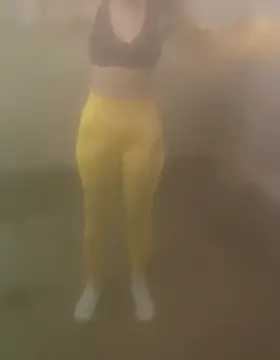 In the gym steamroom