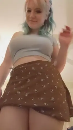 I never wear bras so I'm always bouncy