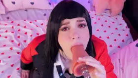 Yumeko Jabami from Kakegurui cosplayer gives you POV blowjob deep