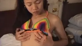 Filipina webcam MILF plays with her tits