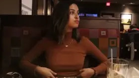 Trashy in a restaurant