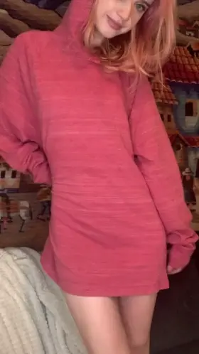 Your very small and pale hoodie reveal for the day