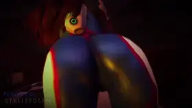 D.va twerks her ass to the camera (StylizedSFM)