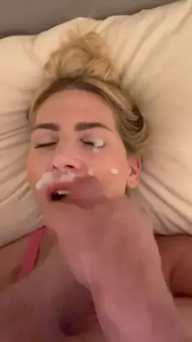 Dumped his load on my face and glued my eye shut