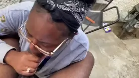 Giving my neighbor head he got a big dick