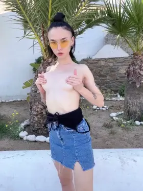 Wanna help me take off the rest of my underwear daddy?