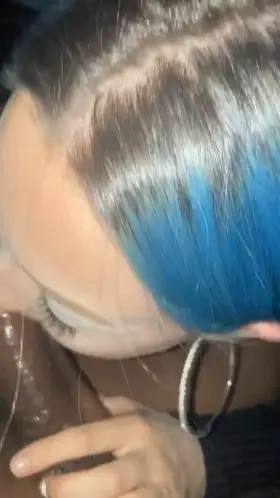 Deep throating a strangers BBC on his back seats😈👅