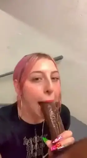 My bully took my gf into a disgusting stairwell and used her mouth like a slut