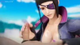 Juri Han giving a handjob and blowjob (MagMallow) [Street Fighter]