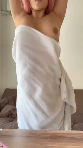 My towel didn't cooperate with my reveal