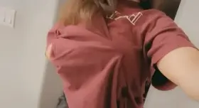 People are always surprised when these natural massive tits pop out of my tiny body