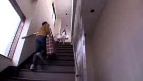 Japanese Mother and son when he comes home from college