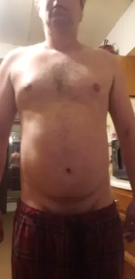 Pants drop. Morning wave and stretch. Love to hear comments