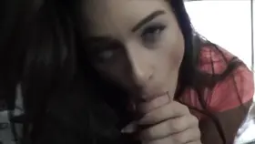 Slow and sensual blowjob from beautiful brunette
