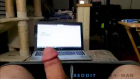 That time I was supposed to be working from home, but someone sent me some sexy porn and my cock suddenly decided I needed to cum!