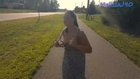 Showing my tits on a walk
