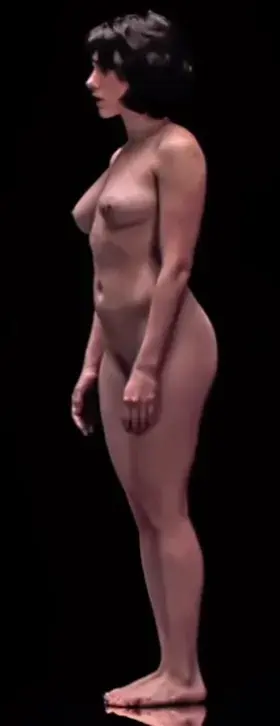 Scarlett Johansson with some trimmed bush in Under The Skin