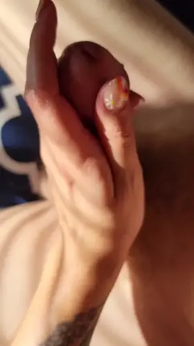 Stroking his cock gets me so wet