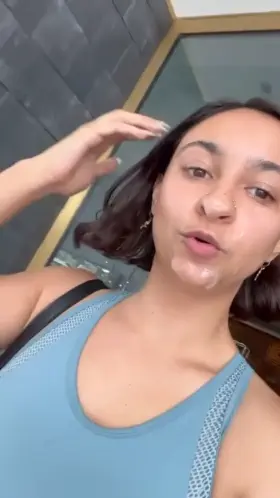 Her First ever cum walk💕