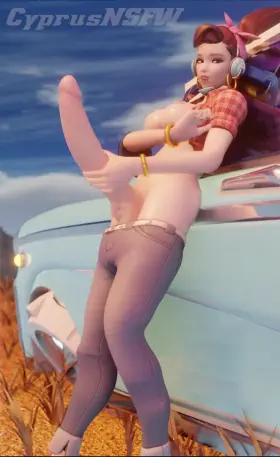 Cruiser D.va Masturbating - Clothed Ver. [OC] (CyprusNSFW)