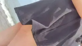 Love showing off my peach at the beach on a nice bright day