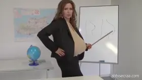 Abbi as a sexy busty school teacher