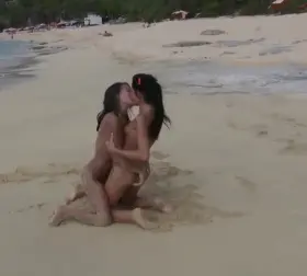 Beach makeout