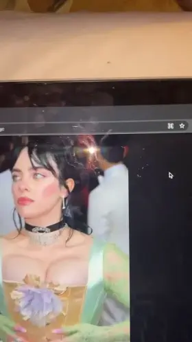 Billie Eilish gets her face completely covered in thick cum