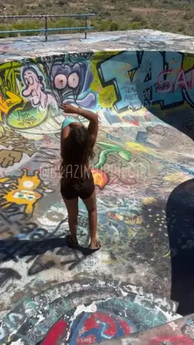 I don't care if the pool doesn't have water, I'm taking my top off and going in x'D always looking for an excuse to get naked