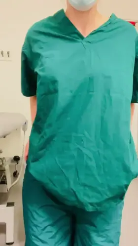 The sexy thing about scrubs is you never know what I'm hiding underneath, hahaha! You like? ;P