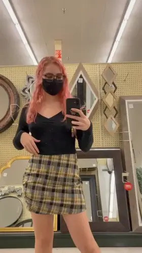 Hobby lobby is the best place to flash 😇 [f]