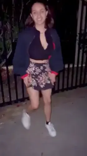 Hailey rose peeing outside the bar