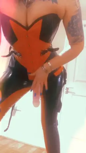 Leather. Latex. Strap on superior fem cock. Soo many triggers for you beta boys.