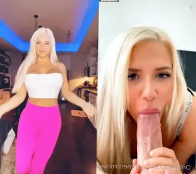 Perfect blonde with bubble butt getting fucked by lucky dick 🍑💦💯